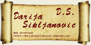 Darija Sipljanović vizit kartica